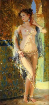  nude Peintre - Odalisque au rayon de Soleil Impressionniste